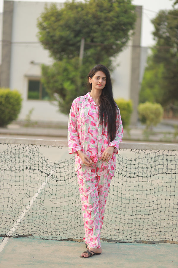 ROSE DREAM LINEN PJ SET