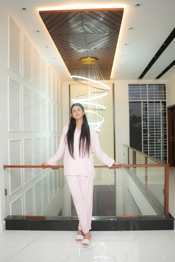 BLUSH MEADOW LINEN PJ SET