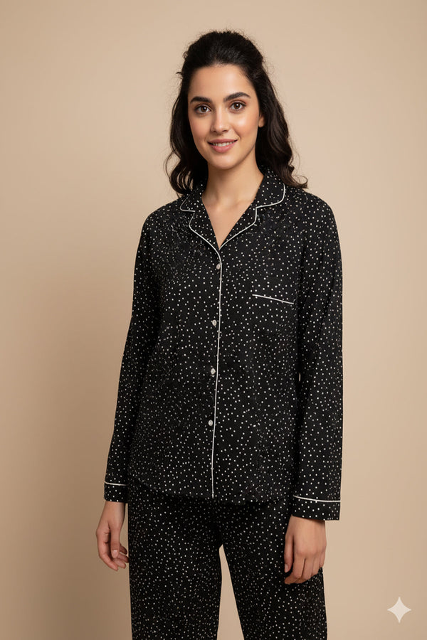 DREAMY DOTS LINEN PJ SET