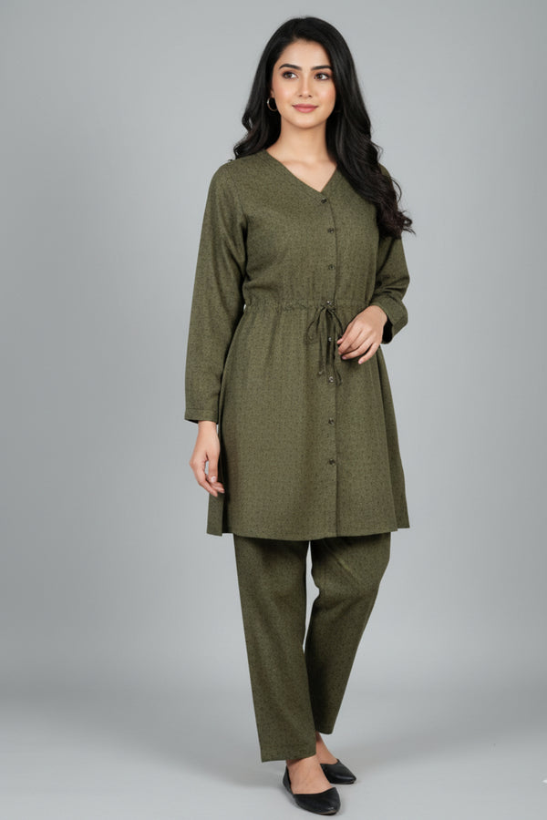 SOLID ADJUSTABLE WAIST COORD