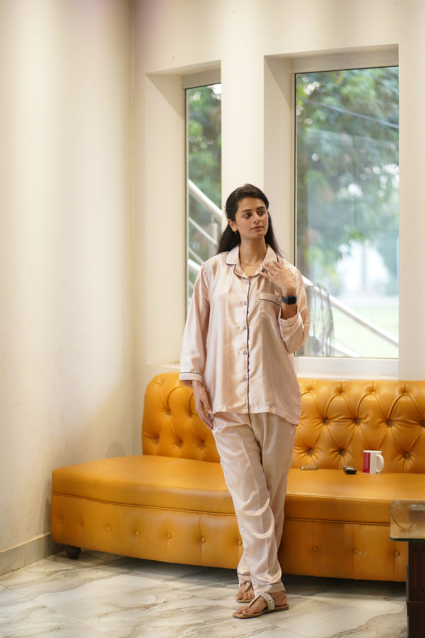 GOLDEN THREAD SILK PJ SET