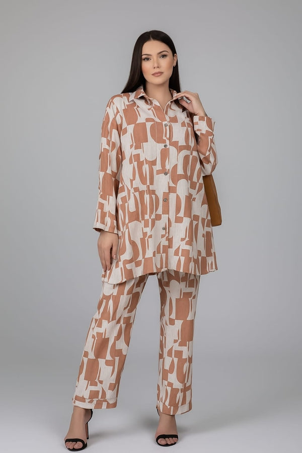 TERRACOTTA ABSTRACT COORD SET